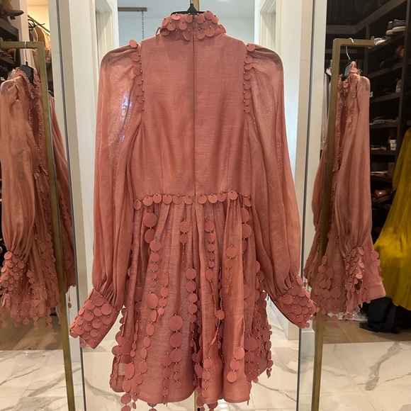 Zimmerman concert linen dusty pink dress - Picture 3 of 7